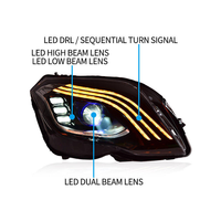 Phares LED modifiés pour Mercedes-Benz GLK 2008-2015, phares LED DRL, clignotants, feux de route, 12V