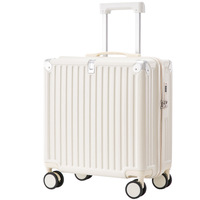 Petite valise de cabine spinner 18 pouces pour hommes et femmes, légère, en néoprène, avec port USB, étanche, respirante, avec serrure, livraison gratuite