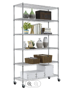 810lbs טעינת משקל לכל פלדה מדף 5 Tiers NSF מטרו משרד תעשייתי עצבים אחסון חוט מתכת מדפי בגימור כרום - Product Image 6