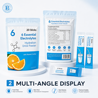 Poudre d'hydratation à marque privée OEM, 20 sachets, 6 électrolytes essentiels, suppléments sportifs, nutrition – Meilleures ventes