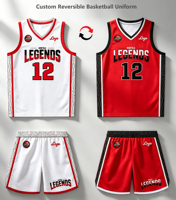 Conjunto de Uniforme de Baloncesto Reversible Personalizado Elite, Uniforme de Equipo Sublimado de Doble Cara Transpirable y sin Fugas para Entrenamientos de Clubes Profesionales