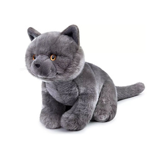 7318 Peluche Realista de Gato Británico de Pelo Corto Gris, Juguete de Peluche Suave y Abrazable para Niños, Muñeco de Gatito de Peluche de Pelo Corto - Product Image 2