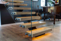 DETECH Nouveau design moderne, goujon de fixation en acier inoxydable résistant à la rouille pour balustrade de balcon en verre, pour appartement et escalier