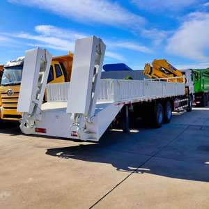 Harga Pabrik Shacman F3000 6/8x4 Truk Derek Teleskopik Terpasang di Truk Bak Datar/Terlipat 6/8/10/12/16 Ton dengan Tangga Belakang - Product Image 4