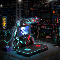 Machine de jeu d'arcade de réalité virtuelle 9D VR intérieur simulateur de tir aventure de pause de niveau pour les parcs à thème commerciaux Fun VR
