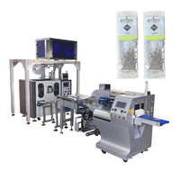 Machine d'emballage automatique de sachets de thé en granulés, machine de remplissage et de scellage de sachets de thé pyramidaux avec ficelle et étiquette