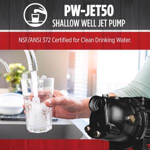 ปั๊มน้ำบาดาลเหล็กหล่อ Red Lion PumpWorks 1/2 แรงม้า 7.4 แกลลอนต่อนาที 115/230 โวลต์ สีดำ - Product Image 4