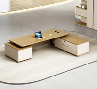 Meubles de bureau sur mesure haut de gamme, table de direction en bois, bureau de direction en forme de L pour bureau moderne