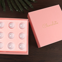Boîte à chocolat en forme de coeur 9 pièces de la Saint-Valentin Galaxy étui rigide papier étoilé 2mm emballage cadeau alimentaire mémorable pour inoubliable