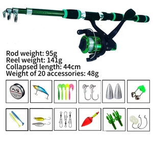 Carbon Fiber Telescopic Pole Combo with <strong>Reel</strong> Spinning Lure <strong>Hooks</strong> Freshwater Fishing Gear Set for Carp Foam Material - Product Image 6