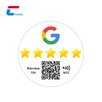 Google nfc chip qr code logo carte d'avis NTAG213 nfc tap google review cards