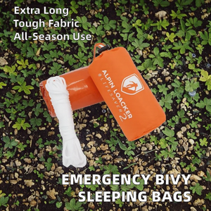 Sac de survie thermique d'urgence pour adultes, sac de couchage en tissu Mylar, enveloppe pour le camping en plein air, utilisation par temps froid, 4 saisons - Product Image 2