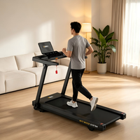Treadmill Lipat Portabel Grosir, Beban Maksimal 120KG, Kemiringan Otomatis yang Dapat Disesuaikan untuk Olahraga di Rumah, Gym, dan Kebugaran