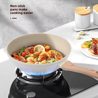 Batterie de cuisine 12-21 pièces en alliage d'aluminium, antiadhésive, avec casseroles, poêles, poêle à frire à fond plat, wok et marmite, pour usage domestique complet