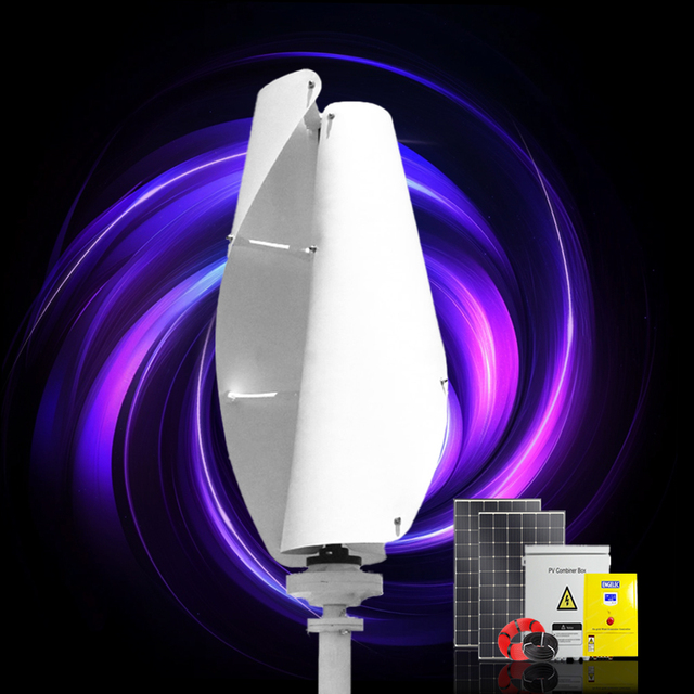 R&X RX-SV Small Vertical Axis Residential Wind Turbine 24V/48V/96V/220V/380V 1000W-10kW Wind Power Generator for Grid System 10