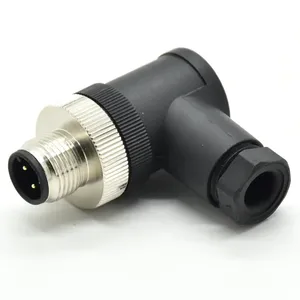 Conector macho IP67 de alta calidad, conector impermeable, conector en ángulo de código M12 A - Product Image 5