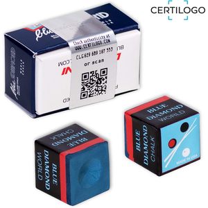 Craie de billard Blue Diamond, 4 pièces, couleur bleue, pour compétition de billard - Product Image 2