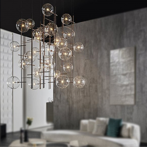 Design moderno su misura globo di vetro Bolle Tela luce pendente per ristorante Hotel centro commerciale - Product Image 4