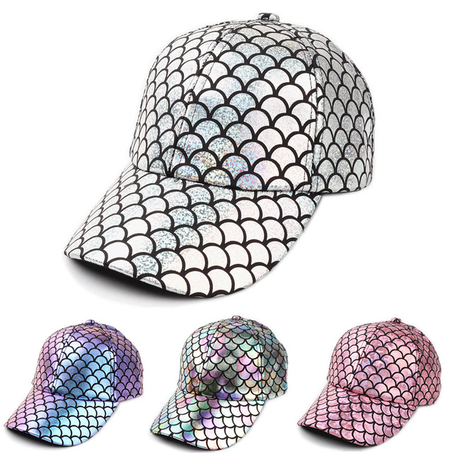 Fish Scale Baseball Cap, European and American Style, Personalized Street Hip-hop Baseball Cap for Men and Women