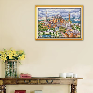 NKF OEM y ODM 11CT tela de lona de algodón de alta calidad DIY artesanía <span class=keywords><strong>Estambul</strong></span> patrón completo impreso bordado punto de cruz Kit - Product Image 2