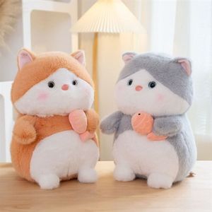 Nuovo Peluche Gatto Cartone Animato con Imbottitura in Cotone PP, Gattino Amante del Pesce, Regalo di Compleanno per Bambini - Product Image 2