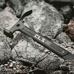 Mini marteau de camping multifonction - Marteau à piquets en acier inoxydable avec poignée en alliage d'aluminium pour la mise en place du camping en extérieur - Product Image 1