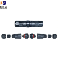 Connecteur d'alimentation étanche pour éclairage de jardin LED mâle et femelle IP67 M25 Fiches électriques filetées à 2 et 8 broches avec contacts en cuivre