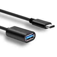 Kabel Adaptor OTG USB Type C Male ke USB 2.0 A Female 3A Pengisian Cepat Konduktor Tembaga Murni untuk Ponsel Laptop Kamera Komputer