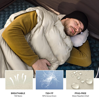 Sac de couchage en duvet de canard ultra léger pour adultes, duvet de canard RDS avec tissu sans PFAS, sac de couchage en gros OEM