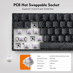 XVX M61 Pro Mechanische Tastatur Topo graphische 61 Tasten Tri-Mode RGB Hintergrund beleuchtete USB Typ C Gaming Mechanische Tastatur - Product Image 3