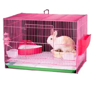 Solid Color Quality Pet Rabbit Cage Oversized Indoor Household Collapsible Portable Rabbit Dog Pet Cage Houses