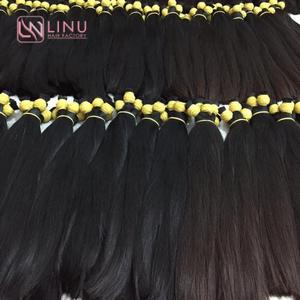 Extensions de cheveux humains vietnamiens vierges Remy 100% lisses en vrac de couleur blonde super doublement étirée - Product Image 4