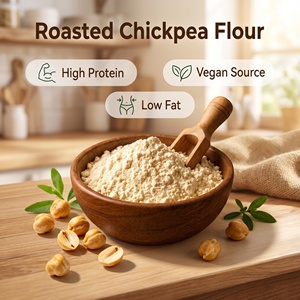 Farina di Ceci Tostata Aromatizzata al Nocciolo, Senza <span class=keywords><strong>Glutine</strong></span>, per Snack e <span class=keywords><strong>Alimenti</strong></span> per lo Svezzamento, Grado Alimentare, OEM, Etichetta Privata, Vendita all'Ingrosso - Product Image 1