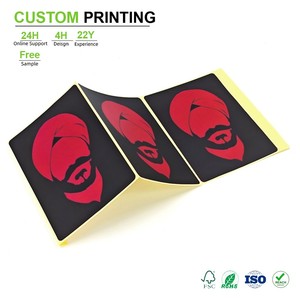Autocollants personnalisés imprimés, pack d'autocollants découpés en vinyle noir et rouge, pour emballage et architecture (thème Sikh) - Product Image 1