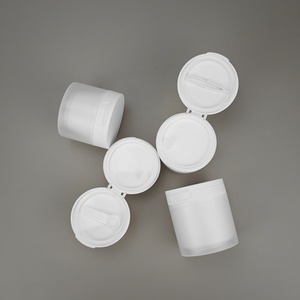 In Stock Luxury Cosmetic Jars with Flip Top PP Frosted Plastic Face Cream Jar with Tweezers 50g 100g 120g 150g - Product Image 1