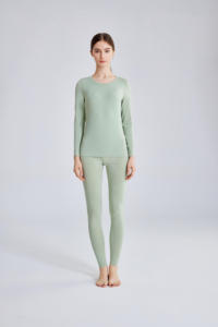 MereSports Set Intimo Termico da <span class=keywords><strong>Donna</strong></span> in Misto <span class=keywords><strong>Lana</strong></span> Merino e Modal, Traspirante e Leggero, 2 Pezzi per l'Inverno - Product Image 2