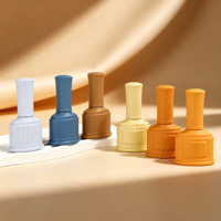 Flacon de vernis gel multicolore OEM/ODM, flacon de vernis à ongles personnalisé avec bouchon et pinceau, flacons en verre uniques pour le nail art au gel UV