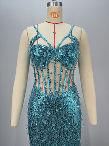 <span class=keywords><strong>Robe</strong></span> de <span class=keywords><strong>Cocktail</strong></span> Sexy pour femmes, <span class=keywords><strong>longue</strong></span> tenue moulante de fête à la mode - Product Image 3