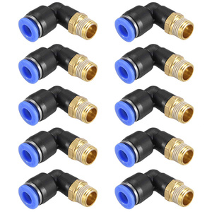 מחבר פנאומטי מהיר בצורת זווית <span class=keywords><strong>90</strong></span> מעלות, נחושת, לחץ גבוה, חיבור נקבה, בצבע כחול - Product Image 1