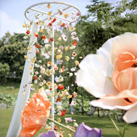 Muwei handgemaakte realistische moderne hangende kunstbloemen gordijn plafonddecoratie bloemenketting achtergronddecoratie voor feestjes