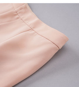 Autunno elegante da ufficio da donna <span class=keywords><strong>pantaloni</strong></span> a forma di carota formale da donna a vita alta pieghevoli Cropped <span class=keywords><strong>pantaloni</strong></span> affusolati per l'estate - Product Image 4