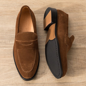 Nouveaux Mocassins de Conduite pour Hommes en Cuir Véritable et Daim, Modèle 2024, Confortables et Durables à Enfiler, Personnalisation de Logo - Product Image 3