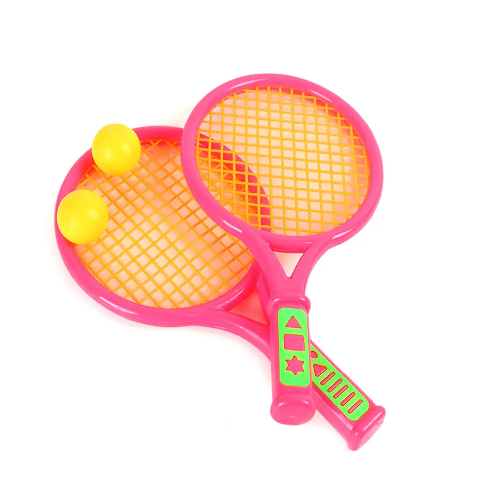 LZY732 de plástico raqueta de tenis y pelotas de los niños al aire libre jugando al tenis raquetas de los deportes con bolas