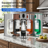 Machine à eau gazeuse portable en acier inoxydable avec carbonatation à une touche pour la maison et l'hôtellerie