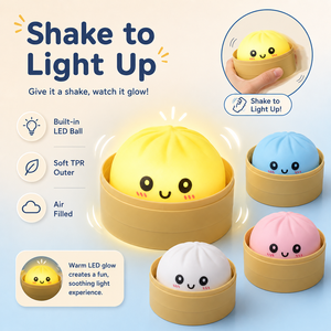ของเล่นบันนุ่มนิ่มเรืองแสง บีบแล้วมีไฟ LED ของเล่นบัน TPR เติมลมได้ ของขวัญขายส่งสำหรับเด็ก - Product Image 2