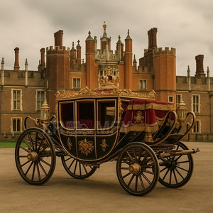 Decoración Navideña Real para Exteriores 2025 en Venta, Carruaje de Caballos Eléctrico de Princesa - Product Image 2