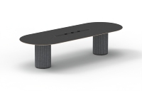 Table de réunion ovale ATWOKA, table de conférence moderne pour bureau, ensemble de table de salle de réunion