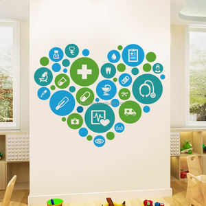 ความรู้ทางการแพทย์การกระจายสติ๊กเกอร์ติดผนังเคมีโรงพยาบาลคลินิกผนังพื้นหลังการตกแต่งสร้างสรรค์วอลล์เปเปอร์ - Product Image 1
