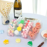 Boîte d'emballage en plastique acétate transparent personnalisable, boîte en PET pliable, boîte en PVC transparente pour bonbons et chocolats