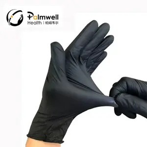 Gants de main en nitrile de qualité alimentaire, gants en nitrile noir, pour nettoyage de la maison, processus alimentaire, utilisés dans les gants en nitrile de restaurant